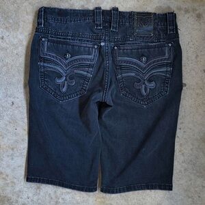 Rock Revival Dark Denim Jean Shorts for Men